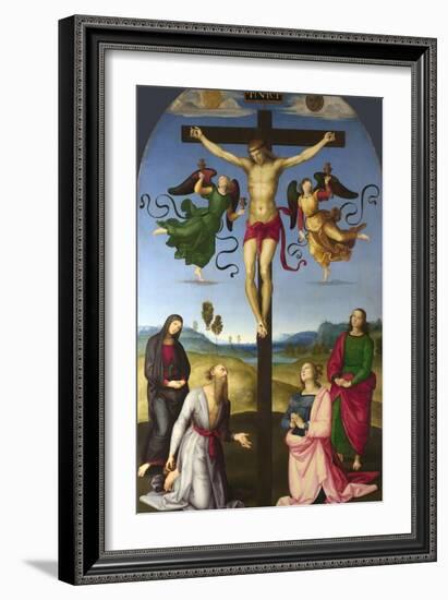 The Crucified Christ with the Virgin Mary, Saints and Angels (The Mond Crucifixio), 1502-1503-Raphael-Framed Giclee Print