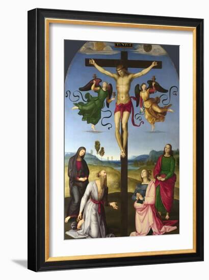 The Crucified Christ with the Virgin Mary, Saints and Angels (The Mond Crucifixio), 1502-1503-Raphael-Framed Giclee Print