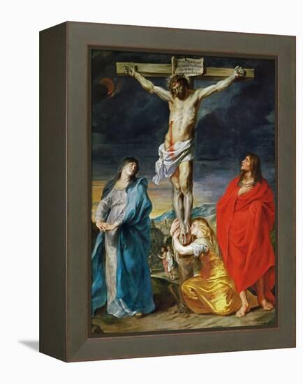 The Crucified Christ with the Virgin Mary, Saints John the Baptist and Mary Magdalene-Sir Anthony Van Dyck-Framed Premier Image Canvas