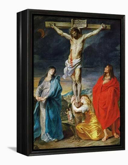 The Crucified Christ with the Virgin Mary, Saints John the Baptist and Mary Magdalene-Sir Anthony Van Dyck-Framed Premier Image Canvas