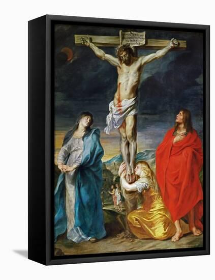 The Crucified Christ with the Virgin Mary, Saints John the Baptist and Mary Magdalene-Sir Anthony Van Dyck-Framed Premier Image Canvas