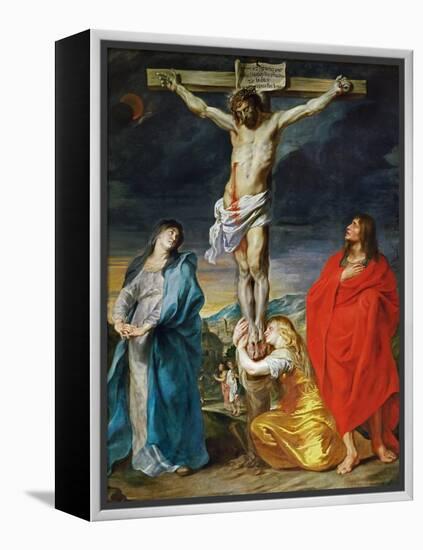 The Crucified Christ with the Virgin Mary, Saints John the Baptist and Mary Magdalene-Sir Anthony Van Dyck-Framed Premier Image Canvas