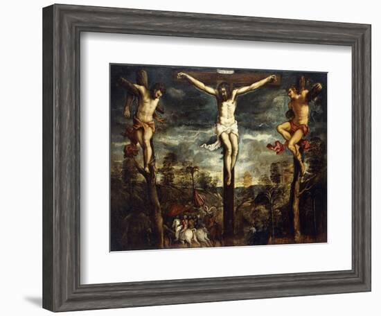The Crucifixion, 1554-55-Jacopo Robusti Tintoretto-Framed Giclee Print