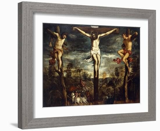 The Crucifixion, 1554-55-Jacopo Robusti Tintoretto-Framed Giclee Print