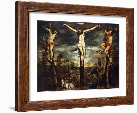 The Crucifixion, 1554-55-Jacopo Robusti Tintoretto-Framed Giclee Print