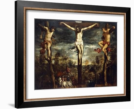 The Crucifixion, 1554-55-Jacopo Robusti Tintoretto-Framed Giclee Print