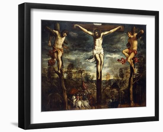 The Crucifixion, 1554-55-Jacopo Robusti Tintoretto-Framed Giclee Print