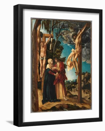 The Crucifixion, by Cranach, Lucas, the Elder (1472-1553). Oil on Wood, 1503. Dimensions: 138X99 Cm-Lucas the Elder Cranach-Framed Giclee Print