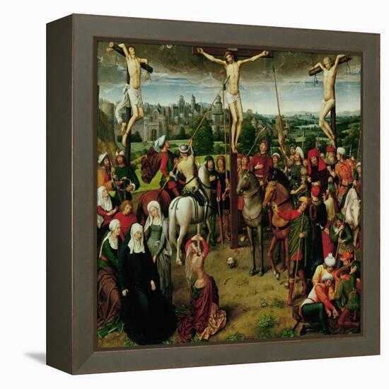 The Crucifixion, Central Panel of a Triptych-Hans Memling-Framed Premier Image Canvas