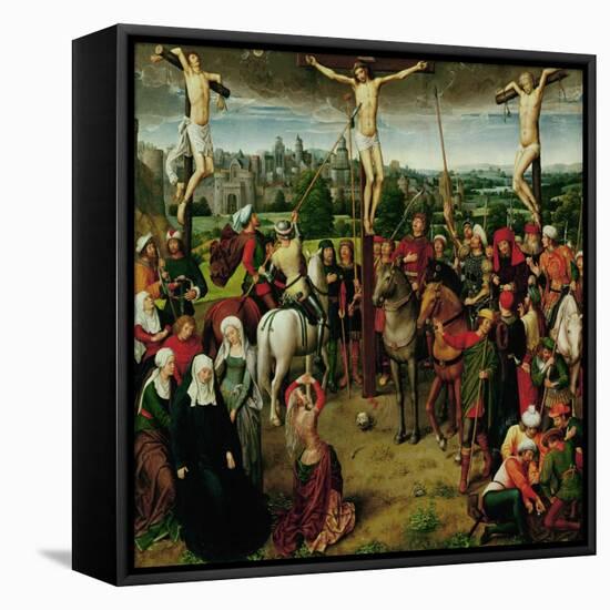 The Crucifixion, Central Panel of a Triptych-Hans Memling-Framed Premier Image Canvas