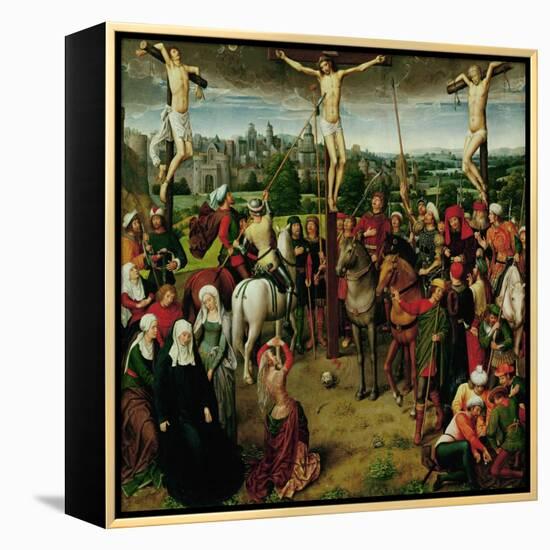The Crucifixion, Central Panel of a Triptych-Hans Memling-Framed Premier Image Canvas