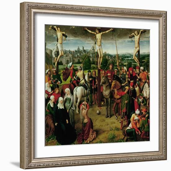 The Crucifixion, Central Panel of a Triptych-Hans Memling-Framed Giclee Print