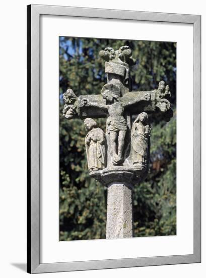 The Crucifixion, Detail from Monument Cross, Arlempdes, Auvergne-null-Framed Giclee Print