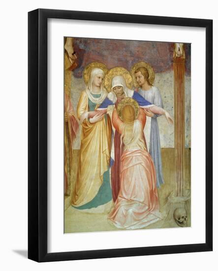 The Crucifixion, Detail of the Virgin and Attendants from the Chapter House, 1441-42-Fra Angelico-Framed Giclee Print