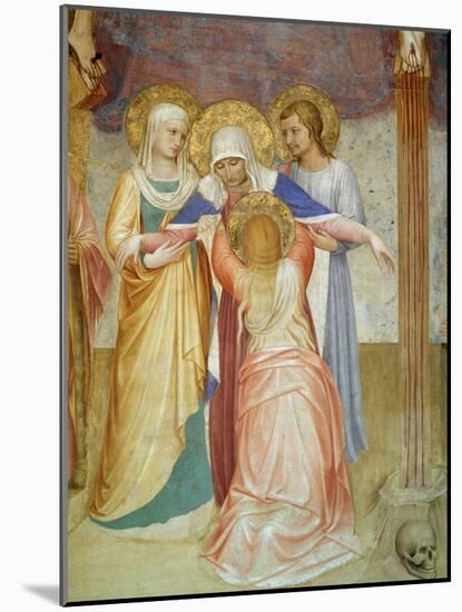 The Crucifixion, Detail of the Virgin and Attendants from the Chapter House, 1441-42-Fra Angelico-Mounted Giclee Print