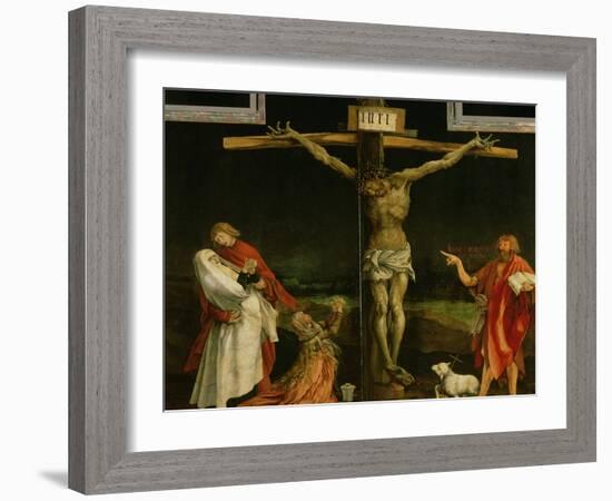 The Crucifixion, from the Isenheim Altarpiece, circa 1512-15-Matthias Grünewald-Framed Giclee Print