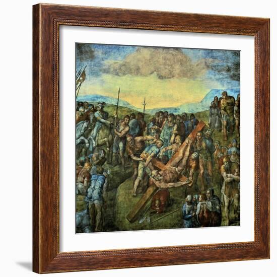 The Crucifixion of Saint Peter-Michelangelo-Framed Giclee Print