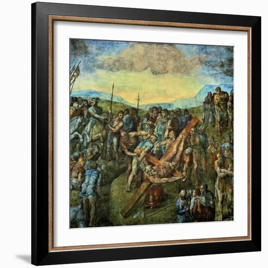 The Crucifixion of Saint Peter-Michelangelo-Framed Giclee Print