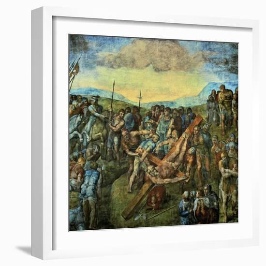 The Crucifixion of Saint Peter-Michelangelo-Framed Giclee Print