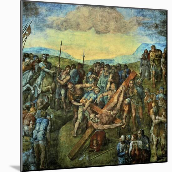 The Crucifixion of Saint Peter-Michelangelo-Mounted Giclee Print