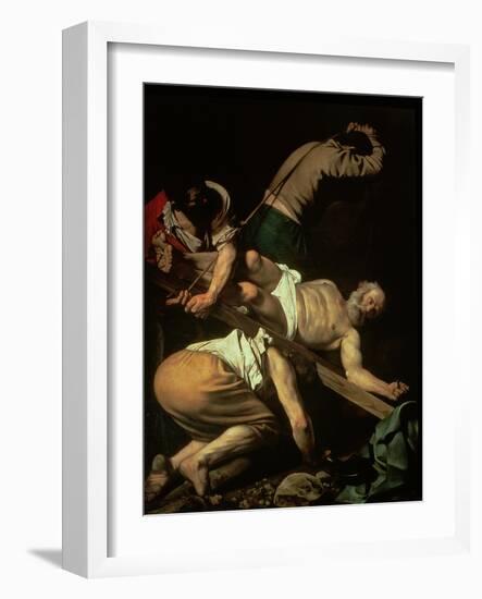 The Crucifixion of St. Peter, 1600-01-Caravaggio-Framed Giclee Print