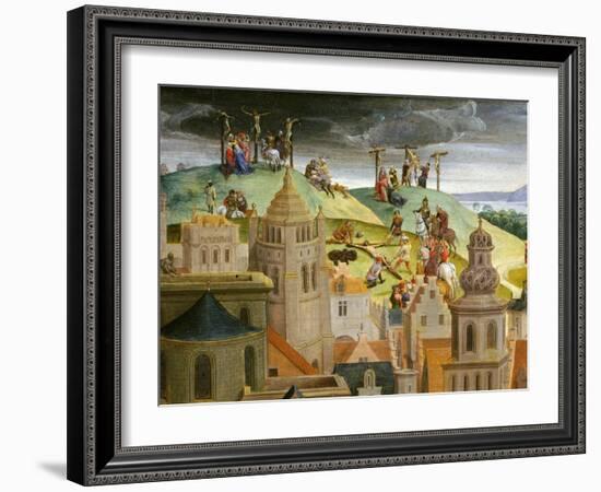 The Crucifixion, Passion of Christ, Detail-Hans Memling-Framed Giclee Print