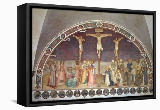 The Crucifixion, with SS. Cosmas, Damian, Francis and Bernard, 1442-Fra Angelico-Framed Premier Image Canvas