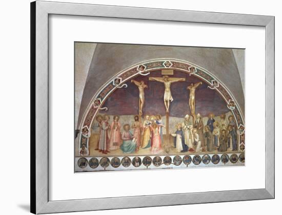 The Crucifixion, with SS. Cosmas, Damian, Francis and Bernard, 1442-Fra Angelico-Framed Giclee Print