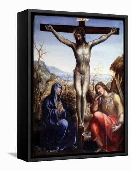 The Crucifixion with the Virgin and John the Baptist, C1540-Sodoma-Framed Premier Image Canvas