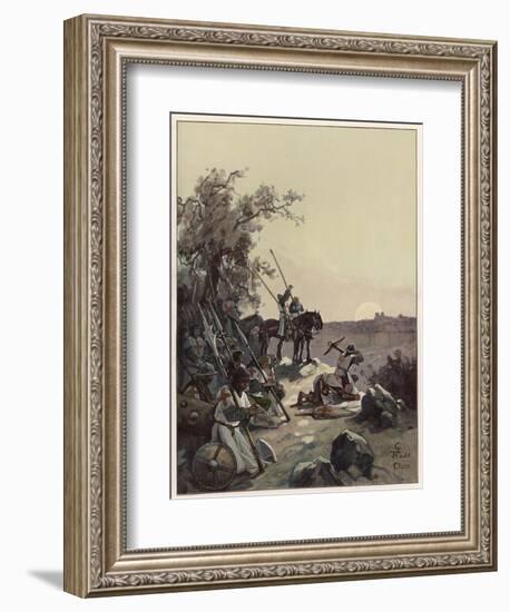 The Crusaders Have Their First Sight of Jerusalem-Adolf Closs-Framed Art Print