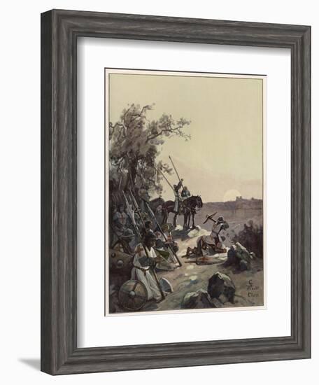 The Crusaders Have Their First Sight of Jerusalem-Adolf Closs-Framed Art Print