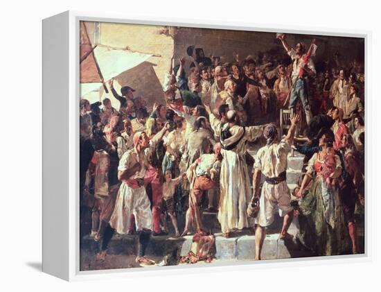 The Cry of the Palleter Declaring was on Napoleon, 1884-Joaquín Sorolla y Bastida-Framed Premier Image Canvas