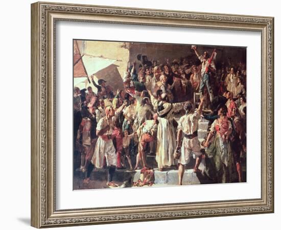 The Cry of the Palleter Declaring was on Napoleon, 1884-Joaquín Sorolla y Bastida-Framed Giclee Print