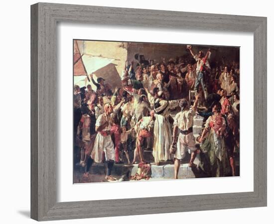 The Cry of the Palleter Declaring was on Napoleon, 1884-Joaquín Sorolla y Bastida-Framed Giclee Print