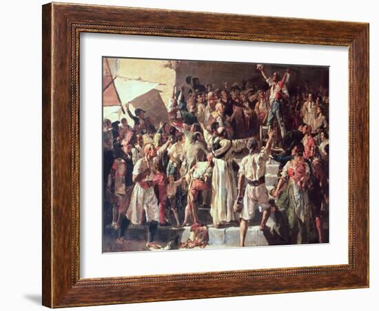 The Cry of the Palleter Declaring was on Napoleon, 1884-Joaquín Sorolla y Bastida-Framed Giclee Print