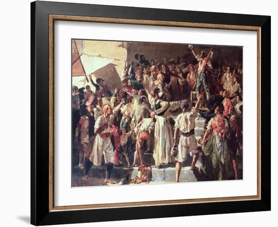 The Cry of the Palleter Declaring was on Napoleon, 1884-Joaquín Sorolla y Bastida-Framed Giclee Print