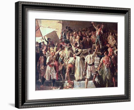 The Cry of the Palleter Declaring was on Napoleon, 1884-Joaquín Sorolla y Bastida-Framed Giclee Print