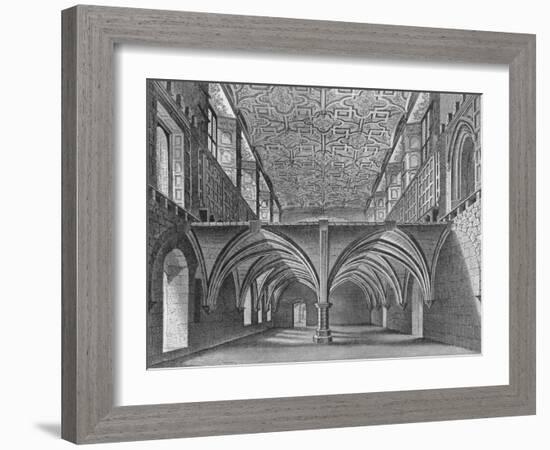 The crypt of the Nunnery of St Helen, Bishopsgate, City of London, c1819 (1906)-William Capon-Framed Giclee Print