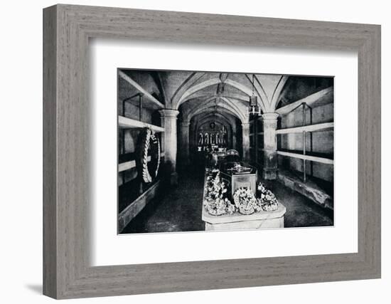 The crypt under the chancel of St George's Chapel, Windsor Castle, 1910 (1911)-Unknown-Framed Photographic Print