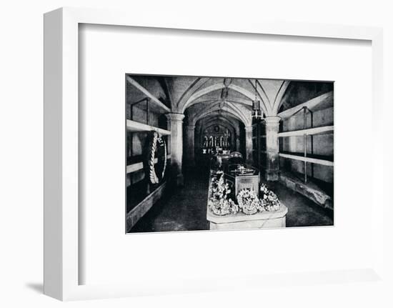 The crypt under the chancel of St George's Chapel, Windsor Castle, 1910 (1911)-Unknown-Framed Photographic Print