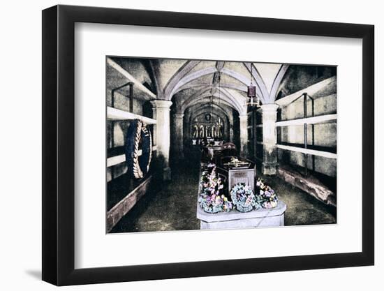 The crypt under the chancel of St George's Chapel, Windsor Castle, 1910 (1911)-Unknown-Framed Photographic Print