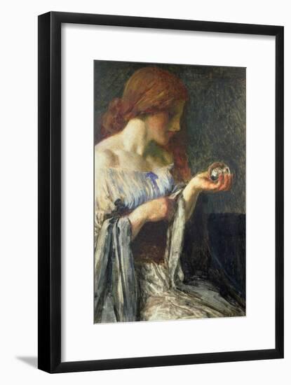 The Crystal Ball (Oil on Board)-Robert Anning Bell-Framed Giclee Print