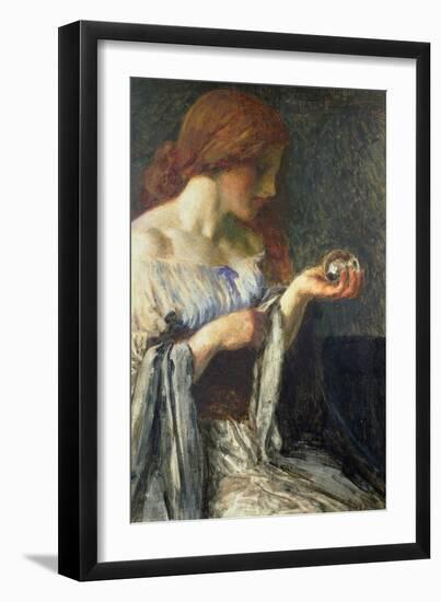 The Crystal Ball (Oil on Board)-Robert Anning Bell-Framed Giclee Print