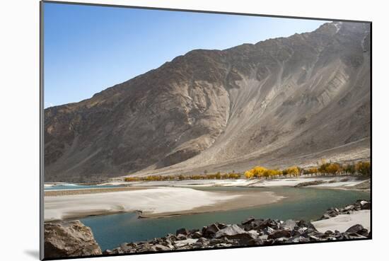 The crystal clear Shyok River in the Khapalu valley near Skardu, Gilgit-Baltistan, Pakistan, Asia-Alex Treadway-Mounted Photographic Print