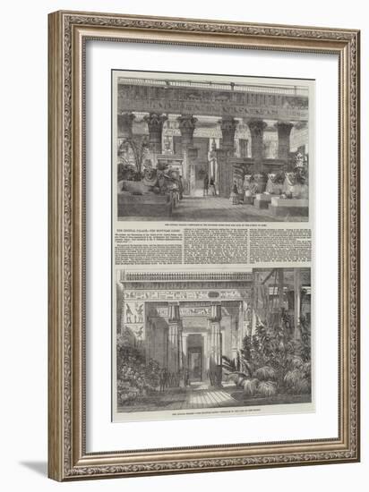 The Crystal Palace, the Egyptian Court-null-Framed Giclee Print