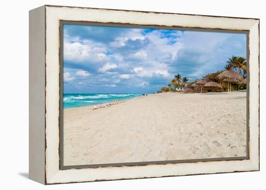 The Cuban Beach of Varadero on a Beautiful Day-Kamira-Framed Premier Image Canvas