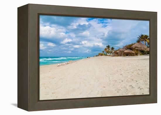 The Cuban Beach of Varadero on a Beautiful Day-Kamira-Framed Premier Image Canvas