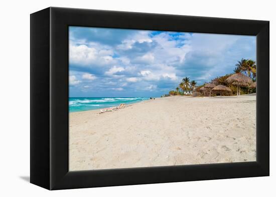 The Cuban Beach of Varadero on a Beautiful Day-Kamira-Framed Premier Image Canvas