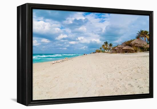 The Cuban Beach of Varadero on a Beautiful Day-Kamira-Framed Premier Image Canvas