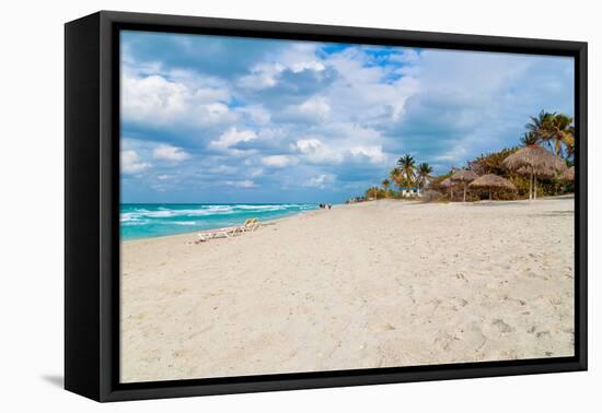 The Cuban Beach of Varadero on a Beautiful Day-Kamira-Framed Premier Image Canvas